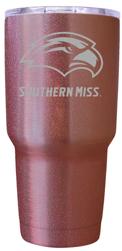 Southern Mississippi Golden Eagles Premium Laser Engraved Tumbler - 24oz Stainless Steel Insulated Mug Rose Gold