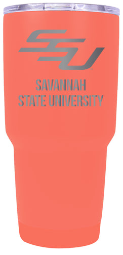 Savannah State University Premium Laser Engraved Tumbler - 24oz Stainless Steel Insulated Mug Choose Your Color.