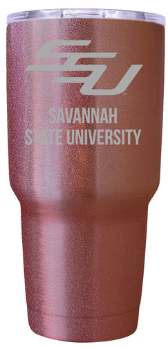 Savannah State University Premium Laser Engraved Tumbler - 24oz Stainless Steel Insulated Mug Rose Gold