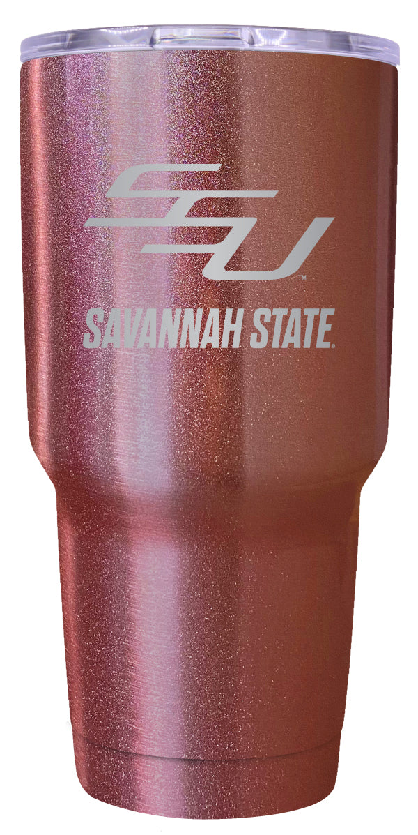 Savannah State University 24 oz Engraved Insulated Stainless Steel Tumbler Rose Gold Officially Licensed Single