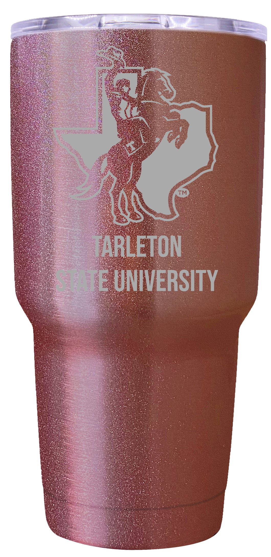 Tarleton State University Premium Laser Engraved Tumbler - 24oz Stainless Steel Insulated Mug Rose Gold