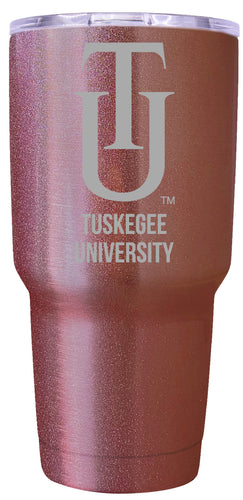 Tuskegee University Premium Laser Engraved Tumbler - 24oz Stainless Steel Insulated Mug Rose Gold
