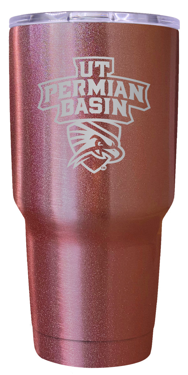 University of Texas of the Permian Basin 24 oz Engraved Insulated Stainless Steel Tumbler Rose Gold Officially Licensed 2-Pack
