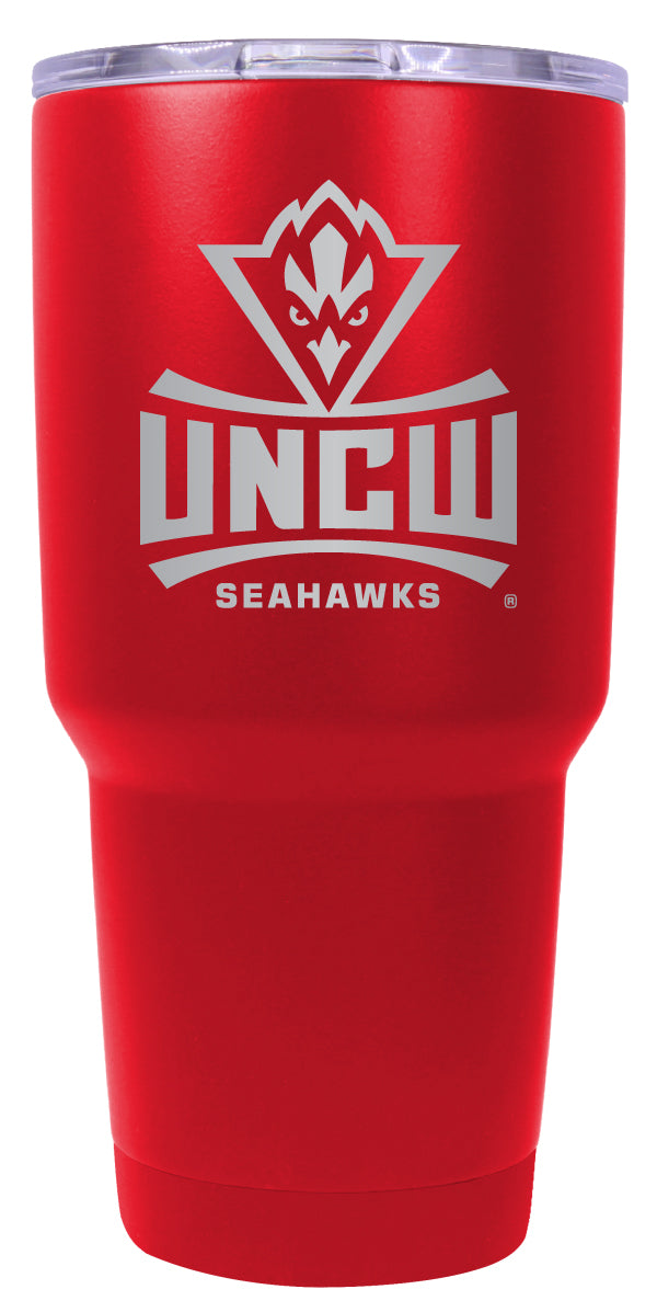 North Carolina Wilmington Seahawks 24 oz Engraved Insulated Stainless Steel Tumbler Red Officially Licensed 2-Pack