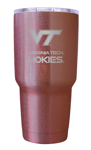 Virginia Tech Hokies Premium Laser Engraved Tumbler - 24oz Stainless Steel Insulated Mug Rose Gold