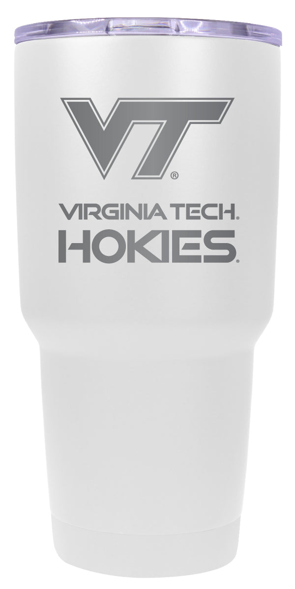 Virginia Tech Hokies 24 oz Engraved Insulated Stainless Steel Tumbler White Officially Licensed 2-Pack