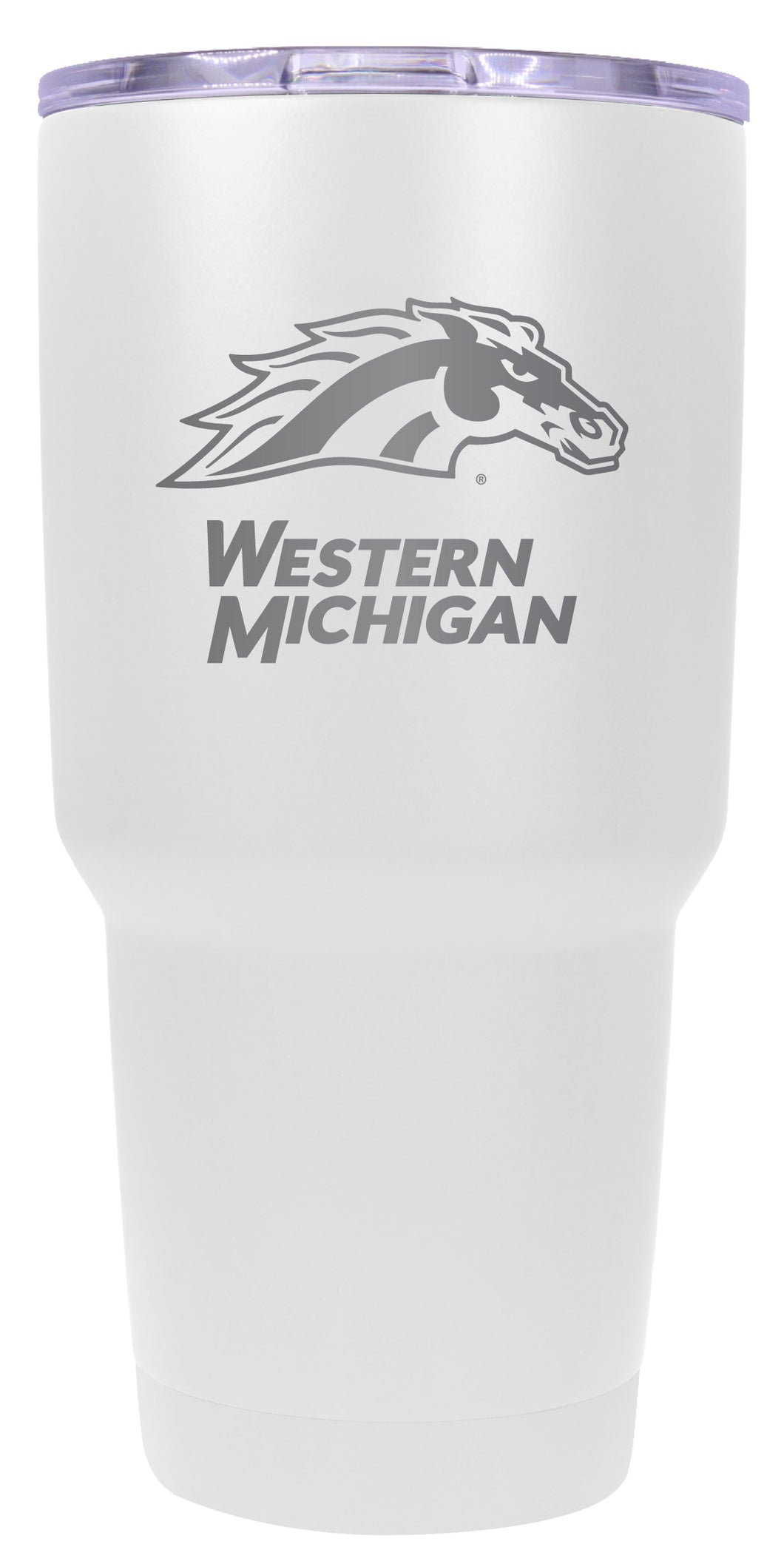 Western Michigan University 24 oz Engraved Insulated Stainless Steel Tumbler White Officially Licensed 2-Pack