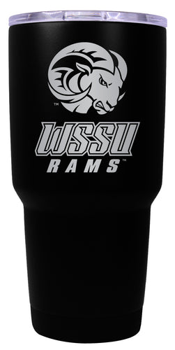 Winston-Salem State 24 oz Engraved Insulated Stainless Steel Tumbler Black Officially Licensed Single