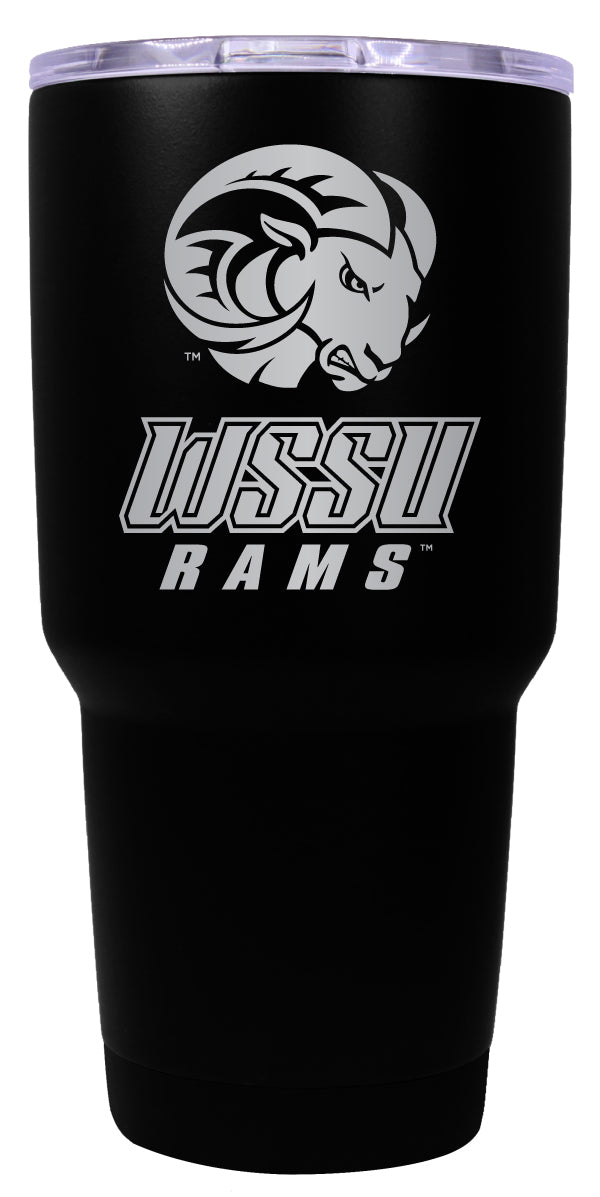 Winston-Salem State 24 oz Engraved Insulated Stainless Steel Tumbler Black Officially Licensed Single