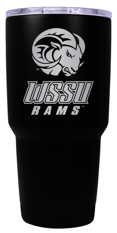Winston-Salem State 24 oz Engraved Insulated Stainless Steel Tumbler Black Officially Licensed Single