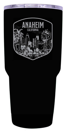 Anaheim California Souvenir 24 oz Engraved Insulated Stainless Steel Tumbler Black Single Unit