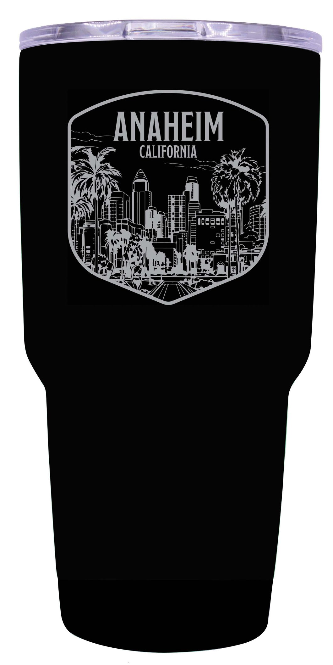 Anaheim California Souvenir 24 oz Engraved Insulated Stainless Steel Tumbler Black Single Unit