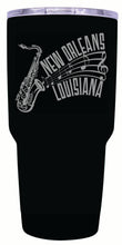 Load image into Gallery viewer, New Orleans Louisiana Souvenir 24 oz Engraved Insulated Stainless Steel Tumbler Black 4-Pack

