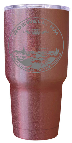 Roswell New Mexico Souvenir 24 oz Engraved Insulated Stainless Steel Tumbler Rose Gold Single Unit