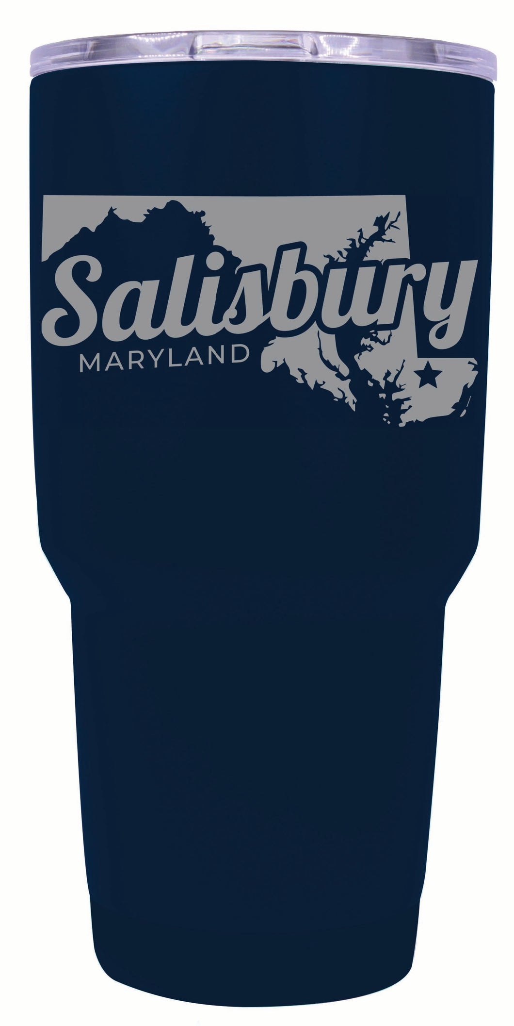 Salisbury Maryland Souvenir 24 oz Engraved Insulated Stainless Steel Tumbler Navy 2-Pack