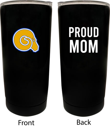 Albany State University NCAA Insulated Tumbler - 16oz Stainless Steel Travel Mug Proud Mom Design Black