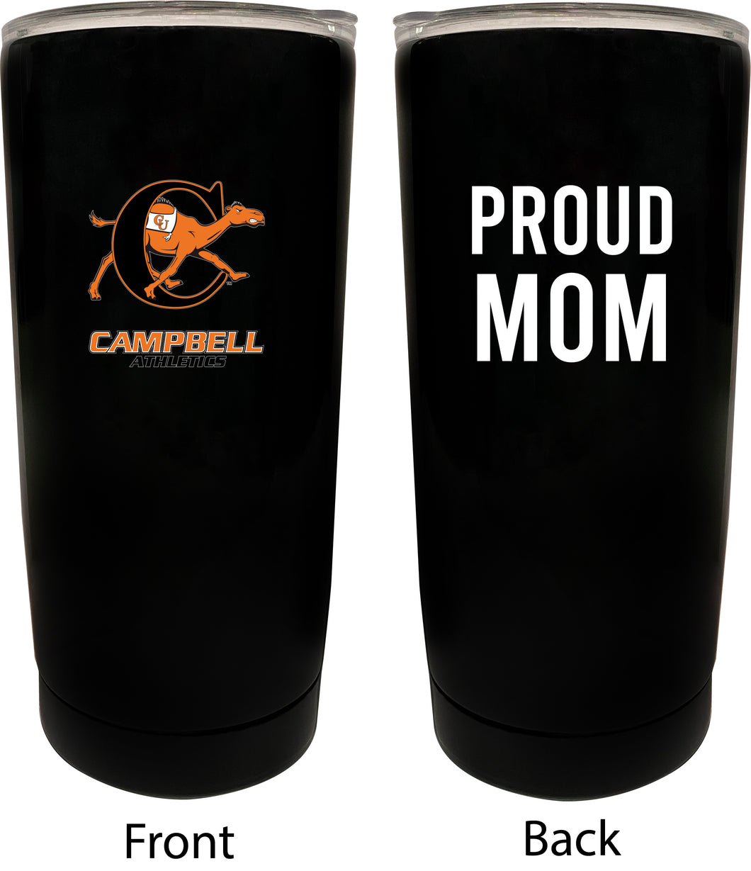 Campbell University Fighting Camels NCAA Insulated Tumbler - 16oz Stainless Steel Travel Mug Proud Mom Design Black
