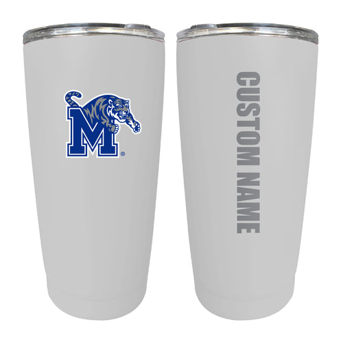 Memphis Tigers Customizable 16 oz Stainless Steel Insulated Tumbler Officially Licensed Collegiate Product 2-Pack