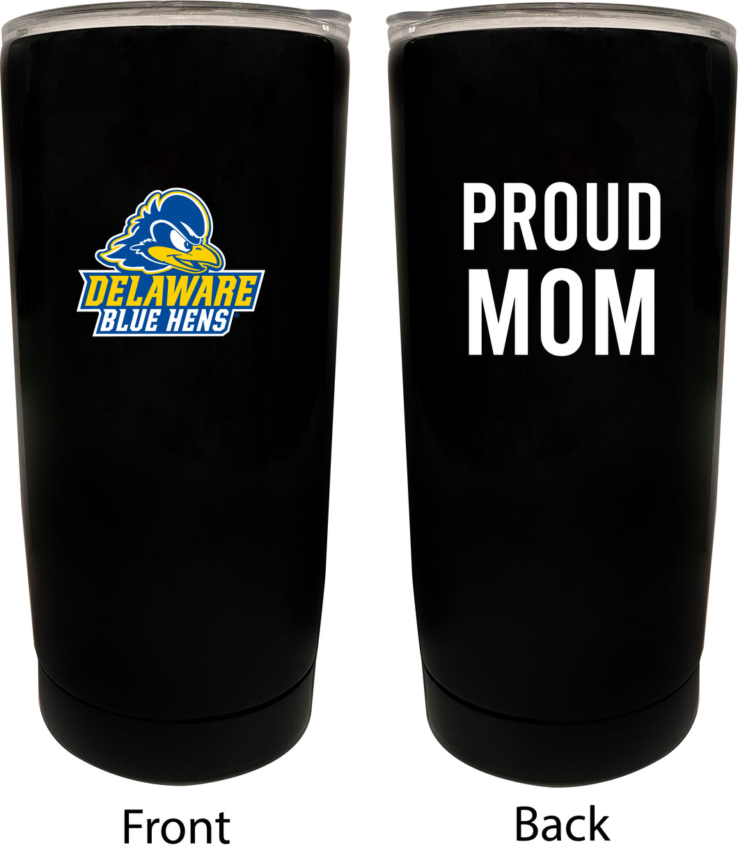 Delaware Blue Hens NCAA Insulated Tumbler - 16oz Stainless Steel Travel Mug Proud Mom Design Black