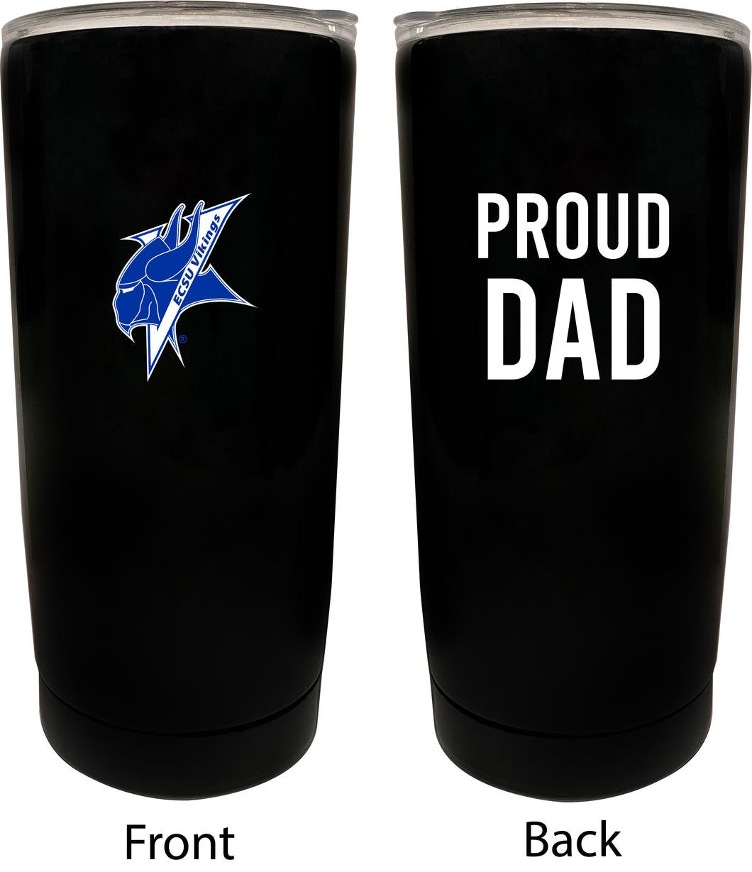 Elizabeth City State University NCAA Insulated Tumbler - 16oz Stainless Steel Travel Mug Proud Dad Design Black