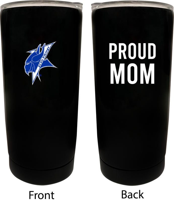 Elizabeth City State University NCAA Insulated Tumbler - 16oz Stainless Steel Travel Mug Proud Mom Design Black