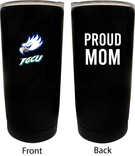 Florida Gulf Coast Eagles NCAA Insulated Tumbler - 16oz Stainless Steel Travel Mug Proud Mom Design Black
