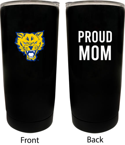 Fort Valley State University NCAA Insulated Tumbler - 16oz Stainless Steel Travel Mug Proud Mom Design Black