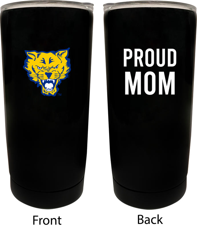 Fort Valley State University NCAA Insulated Tumbler - 16oz Stainless Steel Travel Mug Proud Mom Design Black