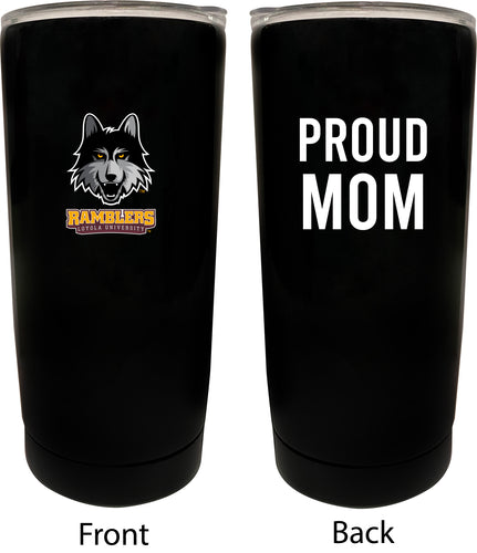 Loyola University Ramblers NCAA Insulated Tumbler - 16oz Stainless Steel Travel Mug Proud Mom Design Black
