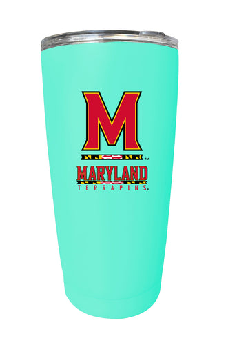 Maryland Terrapins NCAA Insulated Tumbler - 16oz Stainless Steel Travel Mug Seafoam