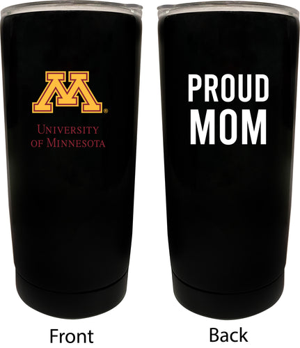 Minnesota Gophers NCAA Insulated Tumbler - 16oz Stainless Steel Travel Mug Proud Mom Design Black