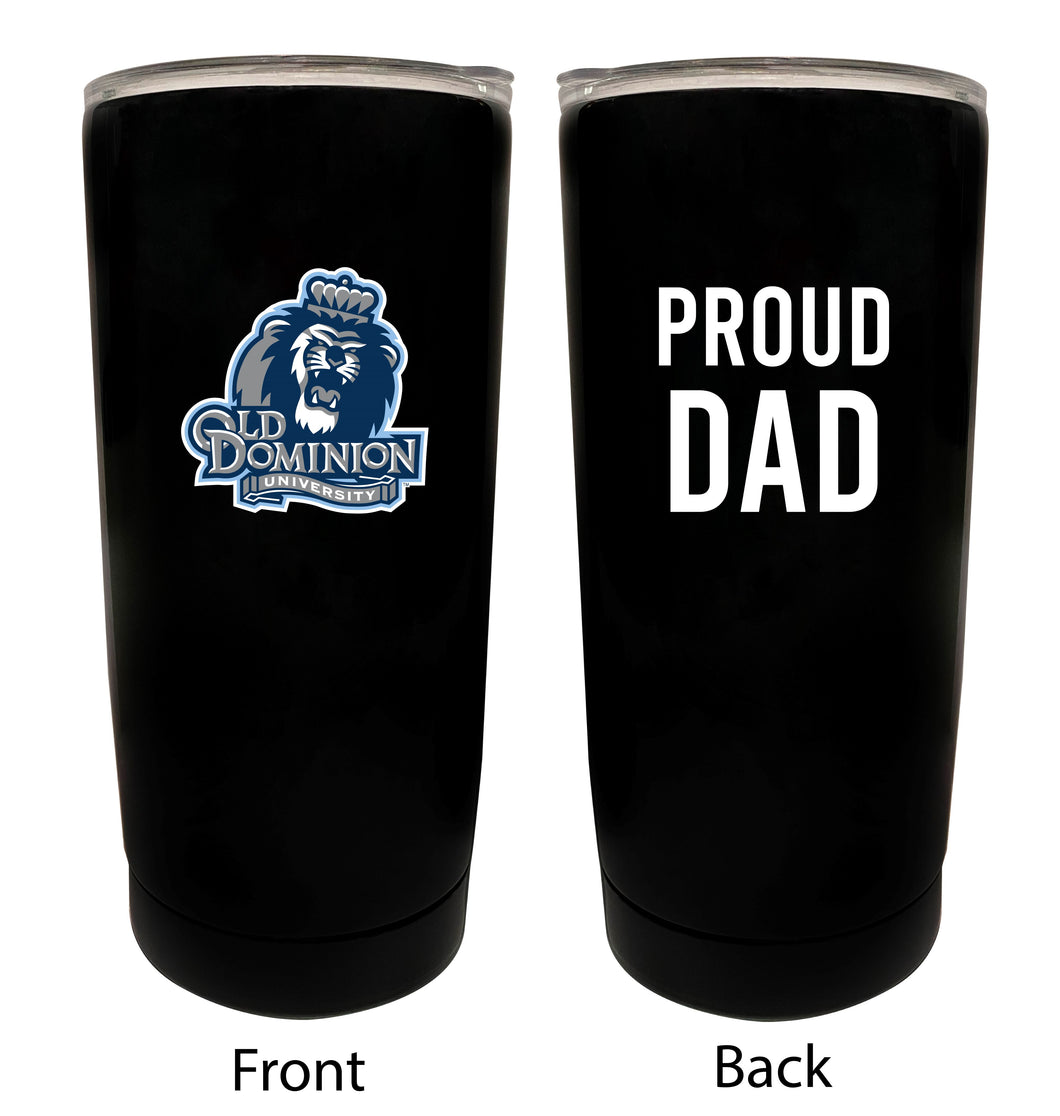 Old Dominion Monarchs NCAA Insulated Tumbler - 16oz Stainless Steel Travel Mug Proud Dad Design Black