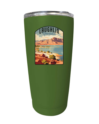 Laughlin Nevada Design B Souvenir 16 oz Stainless Steel Insulated Tumbler Green Single