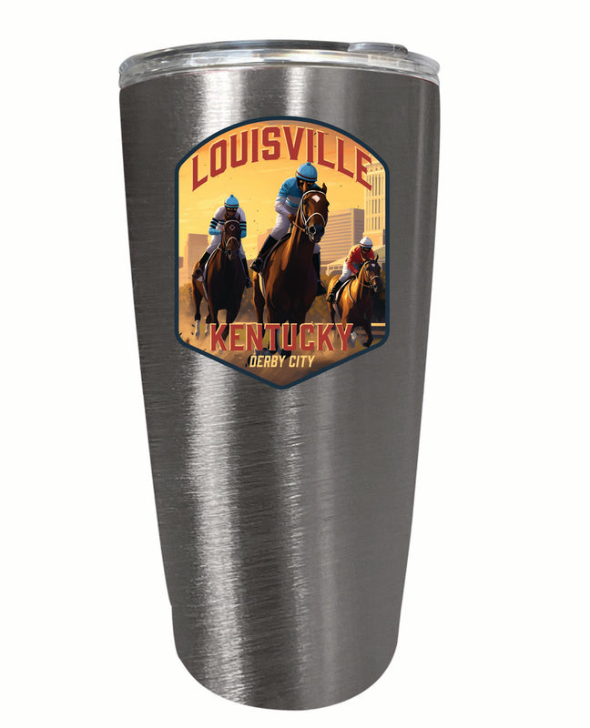 Louisville Kentucky Derby City Design Souvenir 16 oz Stainless Steel Insulated Tumbler STAINLESS STEEL 4-Pack