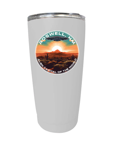 Roswell New Mexico Design A Souvenir 16 oz Stainless Steel Insulated Tumbler White Single