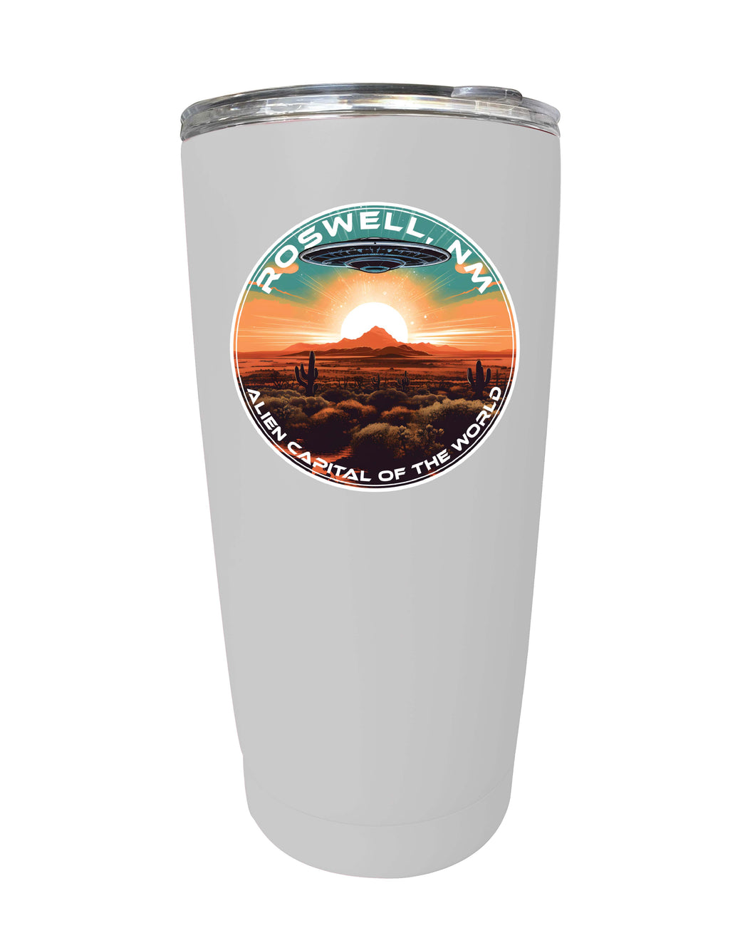 Roswell New Mexico Design A Souvenir 16 oz Stainless Steel Insulated Tumbler White Single