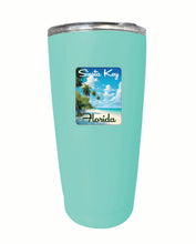 Load image into Gallery viewer, Siesta Key Beach Florida Tropical Beach Design Souvenir 16 oz Stainless Steel Insulated Tumbler
