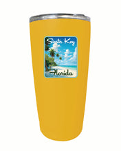 Load image into Gallery viewer, Siesta Key Beach Florida Tropical Beach Design Souvenir 16 oz Stainless Steel Insulated Tumbler
