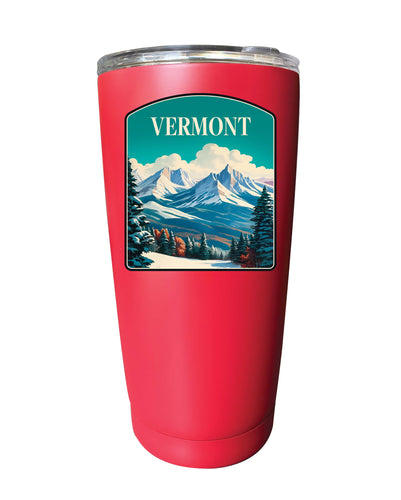 Vermont Design A Souvenir 16 oz Stainless Steel Insulated Tumbler Red 2-Pack