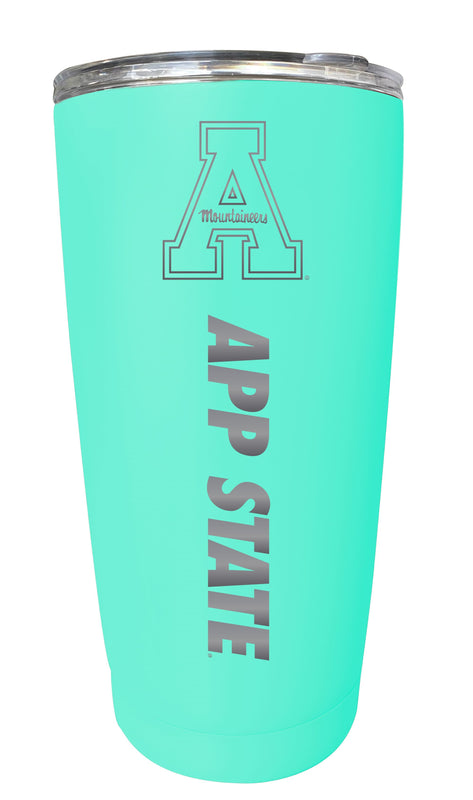 Appalachian State NCAA Laser-Engraved Tumbler - 16oz Stainless Steel Insulated Mug Choose Your Color