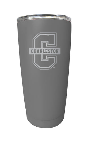 College of Charleston NCAA Laser-Engraved Tumbler - 16oz Stainless Steel Insulated Mug Choose Your Color