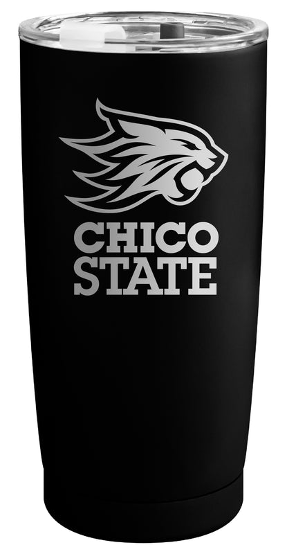 California State University, Chico Officially Licensed 16 oz Engraved Insulated Stainless Steel Tumbler Black
