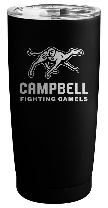 Campbell University Fighting Camels Officially Licensed 16 oz Engraved Insulated Stainless Steel Tumbler Black