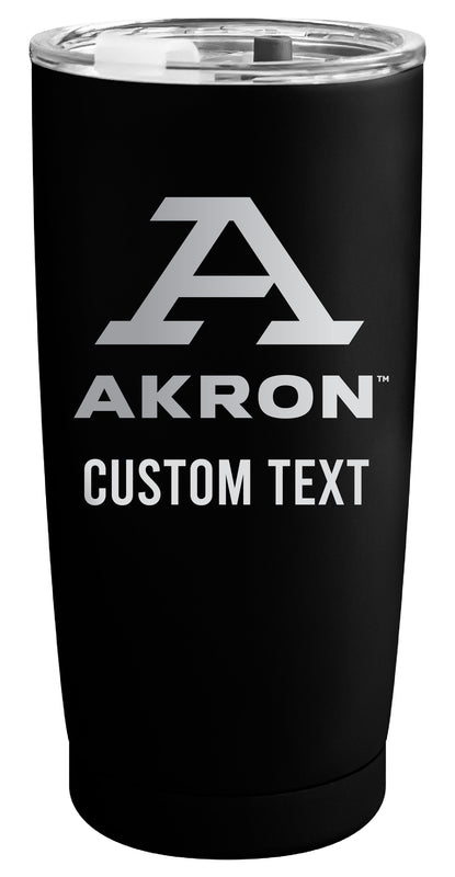 Akron Zips Customizable Officially Licensed 16 oz Engraved Insulated Stainless Steel Tumbler Black