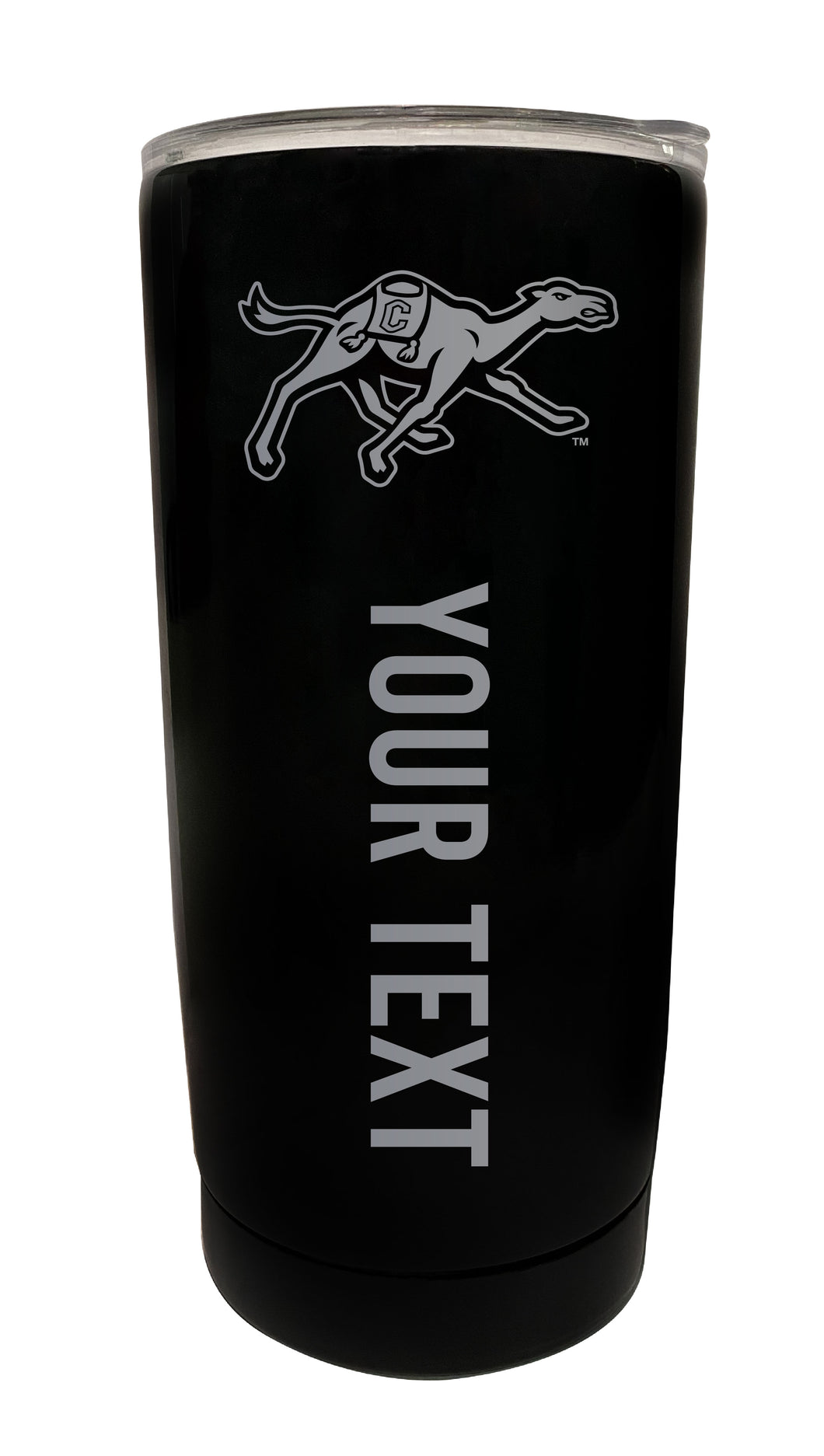 Custom Campbell University Fighting Camels Customizable 16 oz Insulated Stainless Steel Tumbler - Choice of Color