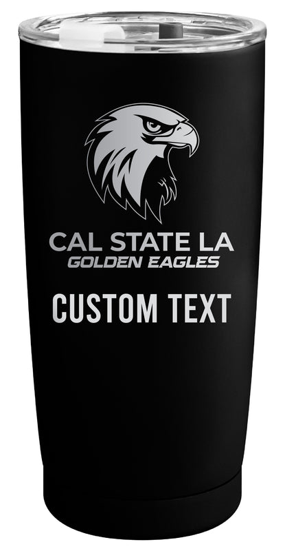 California State University Los Angeles Customizable Officially Licensed 16 oz Engraved Insulated Stainless Steel Tumbler Black