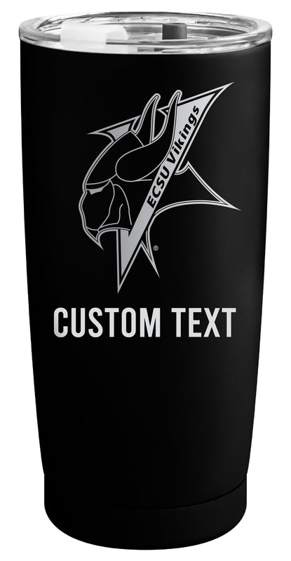 Elizabeth City State University Customizable Officially Licensed 16 oz Engraved Insulated Stainless Steel Tumbler Black