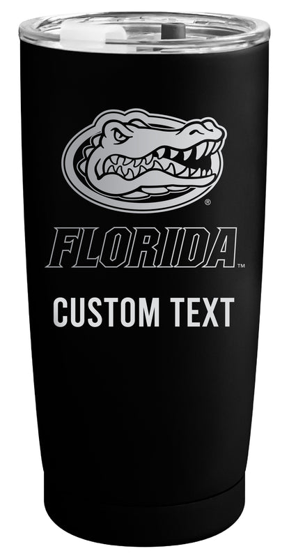 Florida Gators Customizable Officially Licensed 16 oz Engraved Insulated Stainless Steel Tumbler Black