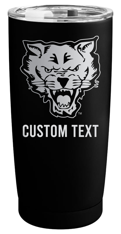Fort Valley State University Customizable Officially Licensed 16 oz Engraved Insulated Stainless Steel Tumbler Black