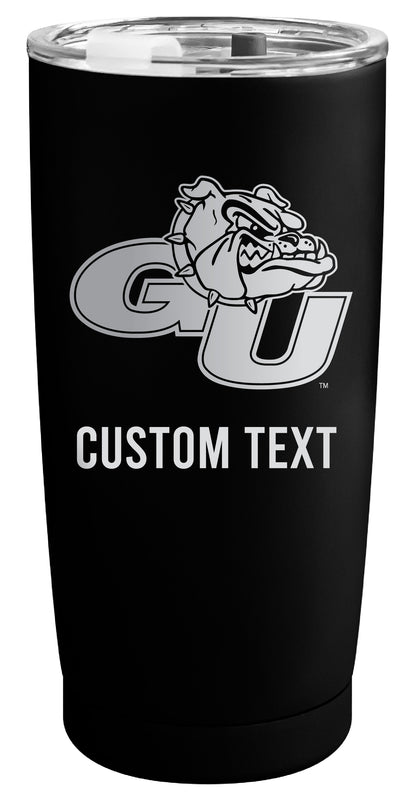 Gonzaga Bulldogs Customizable Officially Licensed 16 oz Engraved Insulated Stainless Steel Tumbler Black